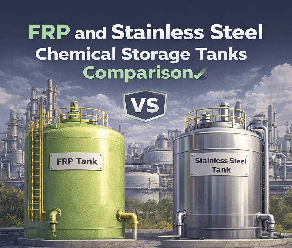 FRP versus stainless steel chemical storage tanks comparison